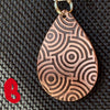 Copper Teardrop Pendants Swirls