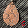 Copper Teardrop Pendants Swirls