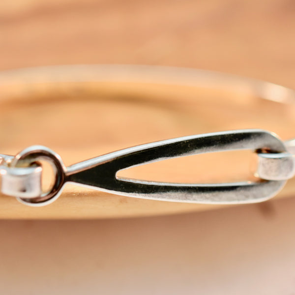 Treasured Find - Silver Clasp Bangle Bracelet