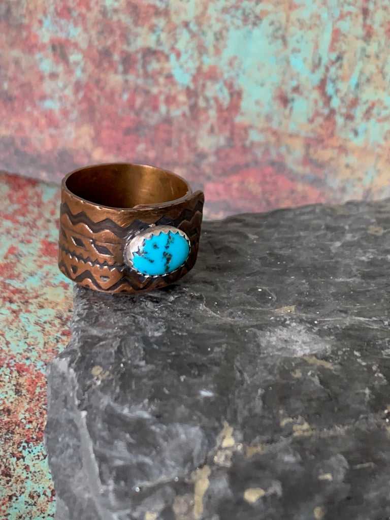 Copper Western Impressed Rings