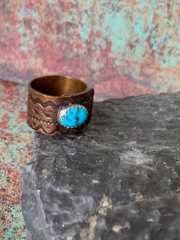 Copper Western Impressed Rings