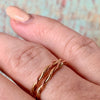 Twisted Copper and Brass Stackable Rings