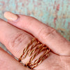 Twisted Copper and Brass Stackable Rings