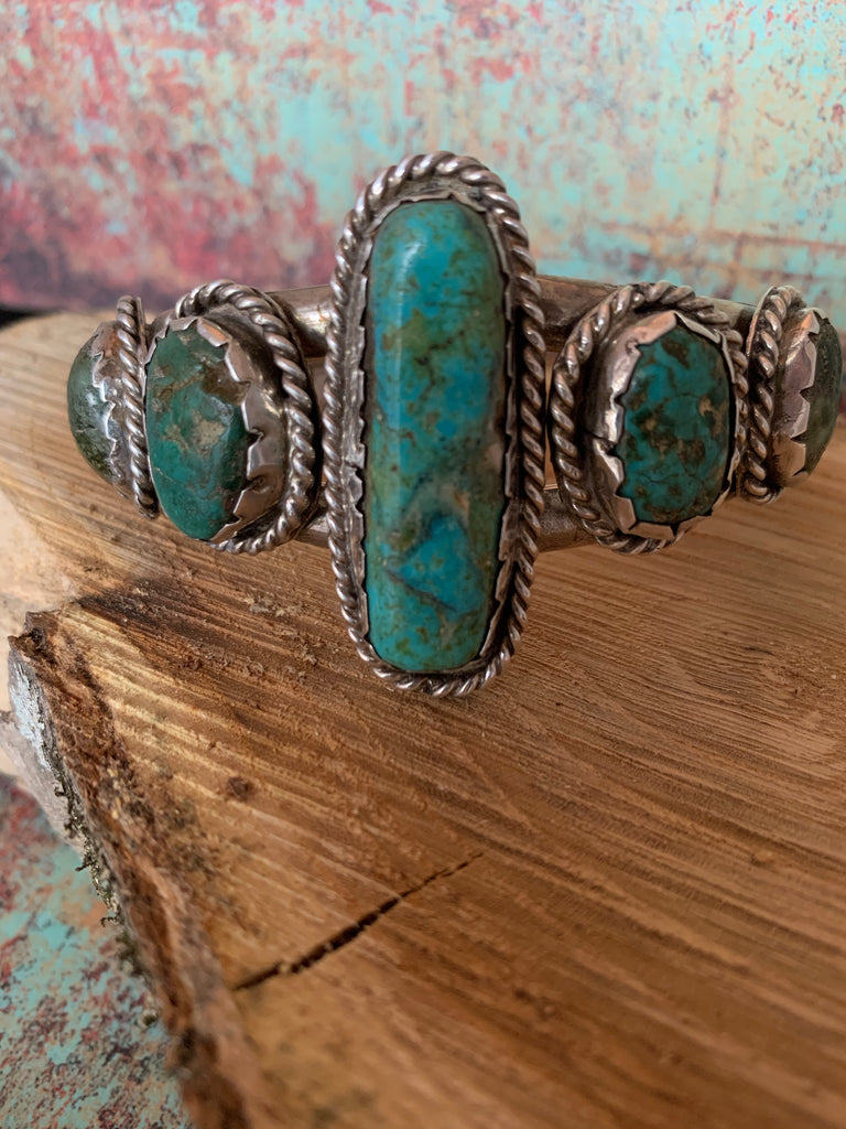 Vintage Handmade Turquoise Cuff