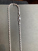 Diamond Cut Sterling Silver Rope Chain 18"