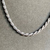 Vintage Sterling Silver 20" Rope Chain