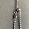 Sterling Silver 24" Adjustable Diamond Cut Rope Chain