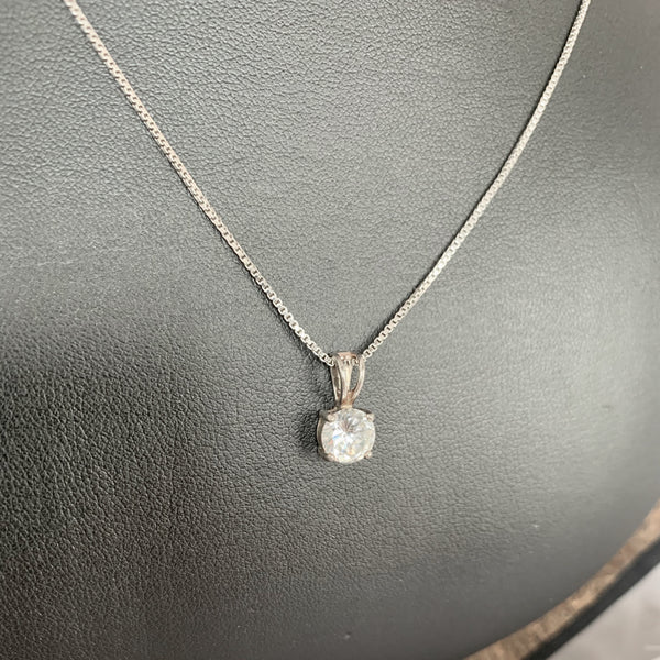 Vintage Sterling Silver with Cubic Zirconia setting necklace