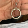 Vintage Sterling Silver Circle Necklace