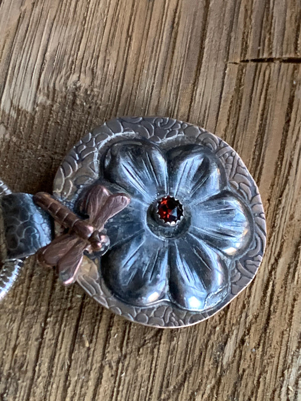 Dragonfly and Flowers Spring Has Arrived Pendants