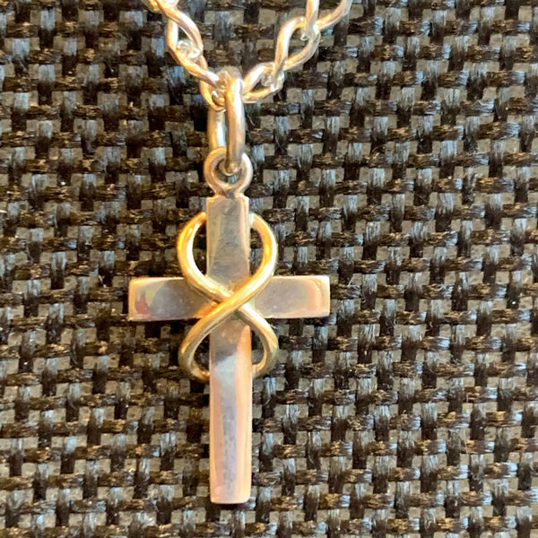 Cherished Cross Silver and Gold Pendant