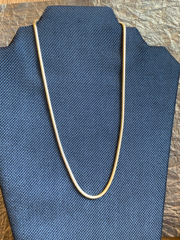 Snake Chain 18" 3mm gold plated brass