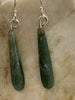 Rough emerald teardrop earrings