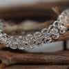 Vintage Sterling Silver Diamond Cut  Bracelet