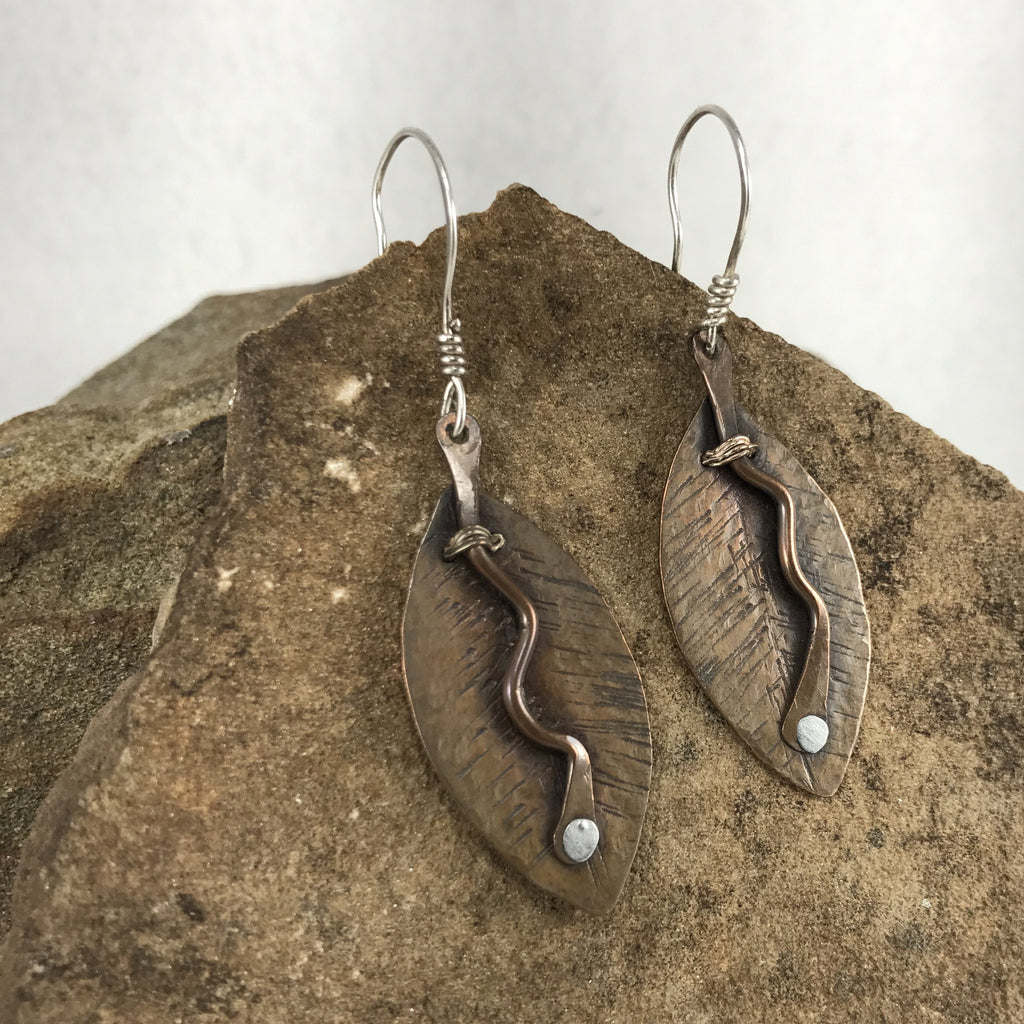 Copper Leaf Enchanting Fall Earrings