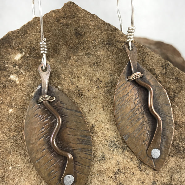 Copper Leaf Enchanting Fall Earrings